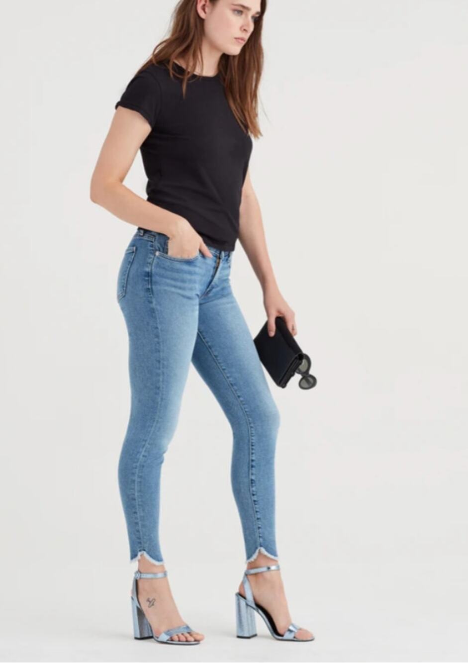 7 for all Mankind | NWT LUXE VINTAGE ANKLE SKINNY WITH SCALLOP HEM// 25